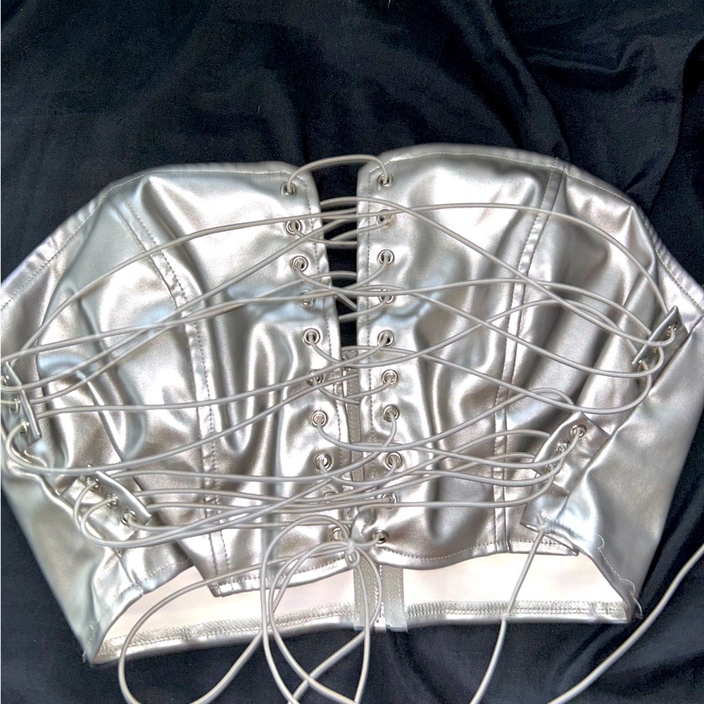 Silver bustier